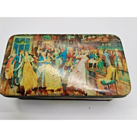 Vintage Thorne's  World's Premier Toffee Tin - Dickesian Memories -  7 1/4" long - Picture 9 of 11